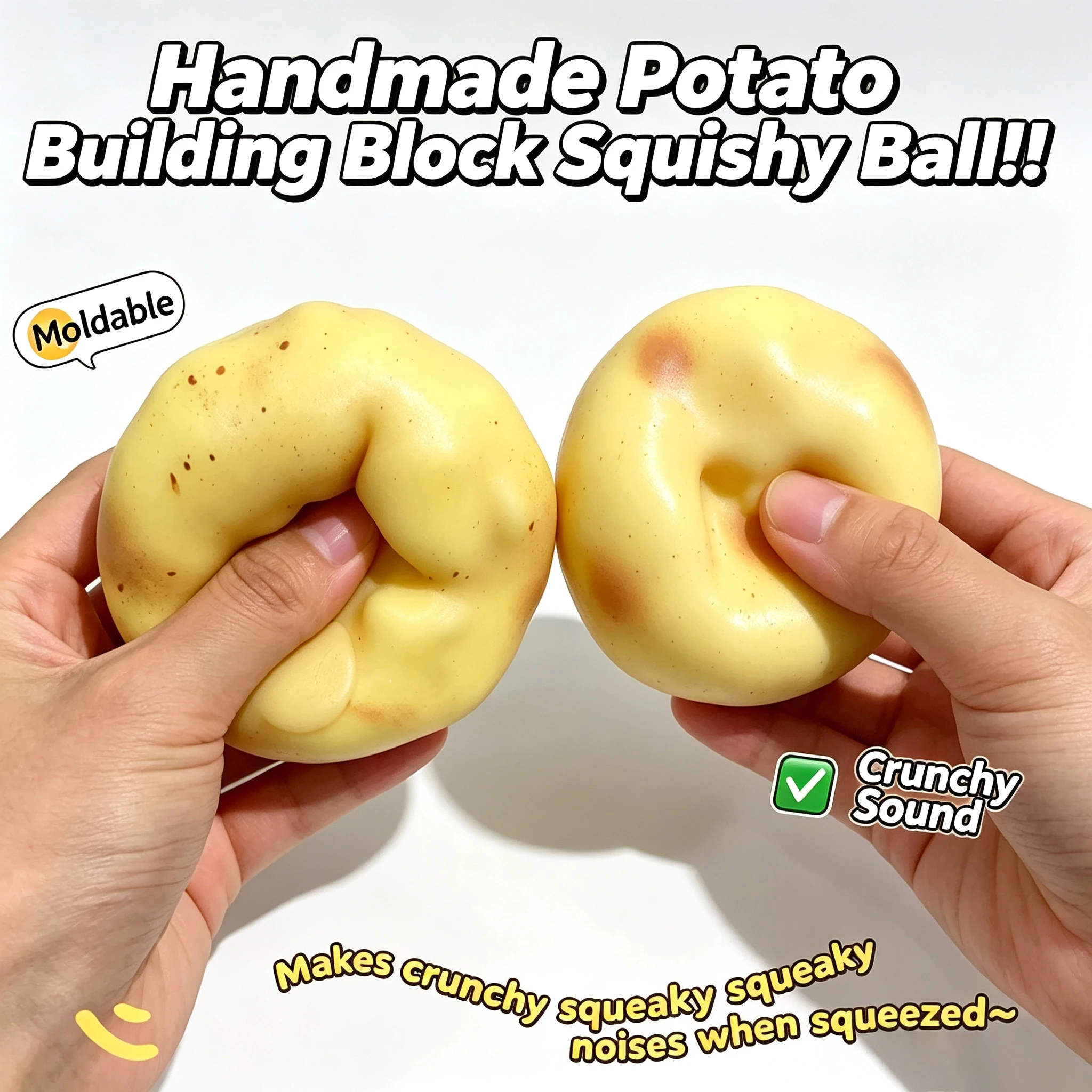 Online Educational Games For Kids - Crunchy Potato Squishy Stress Ball ASMR