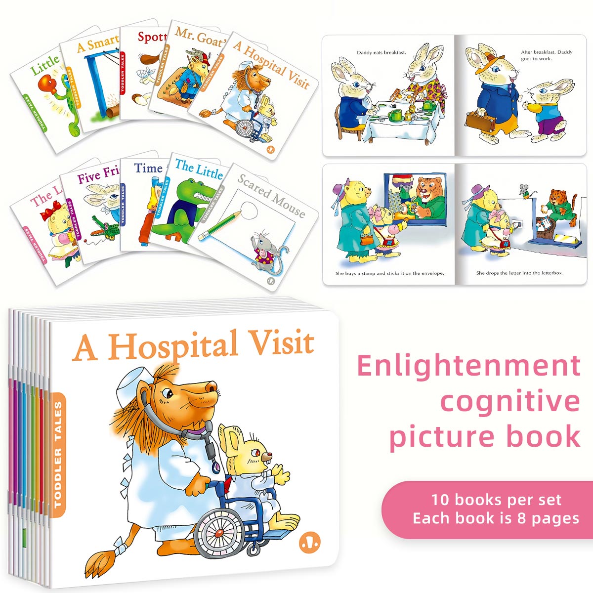 Kids Education Story - 10 Books Spanish English Bilingual Children's