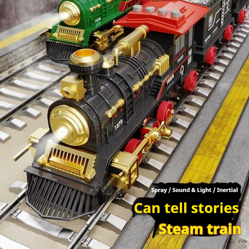 Kids Education Story - Kids Electric Retro Steam Train Set