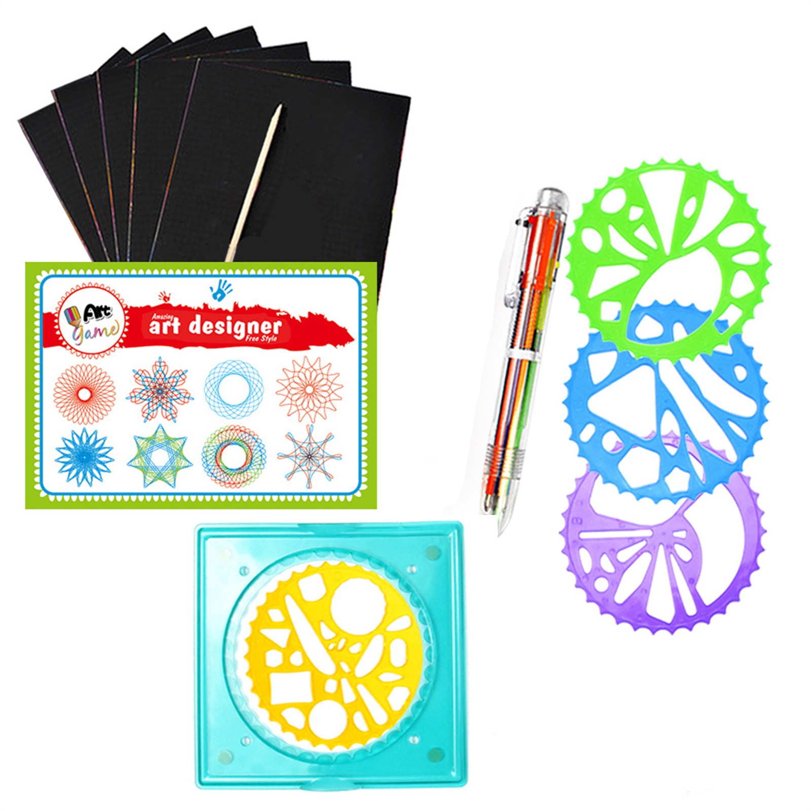 Colorful Spirograph Set Kids M - Kids Education Drawing review and price