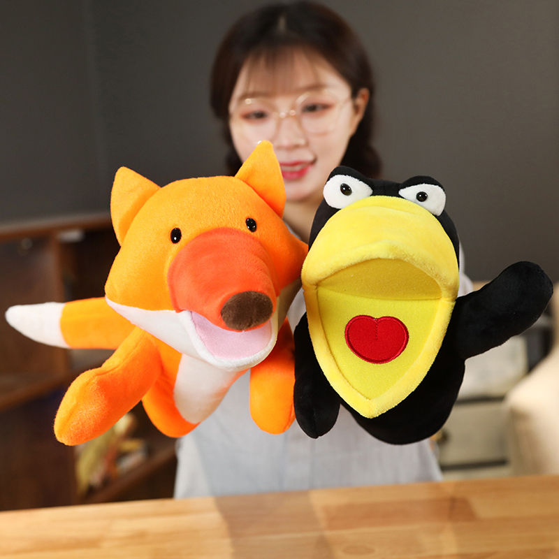 25cm Fox Crow Baby Hand Puppet - Kids Education Story review and price
