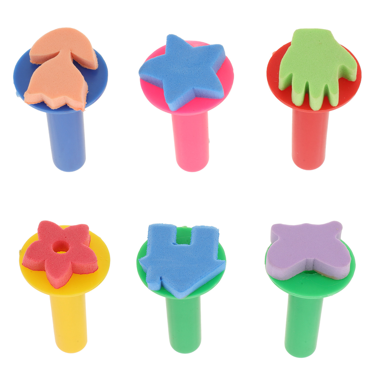 6Pcs Kids Sponge Stamp Set Saf - Kids Education Drawing review and price