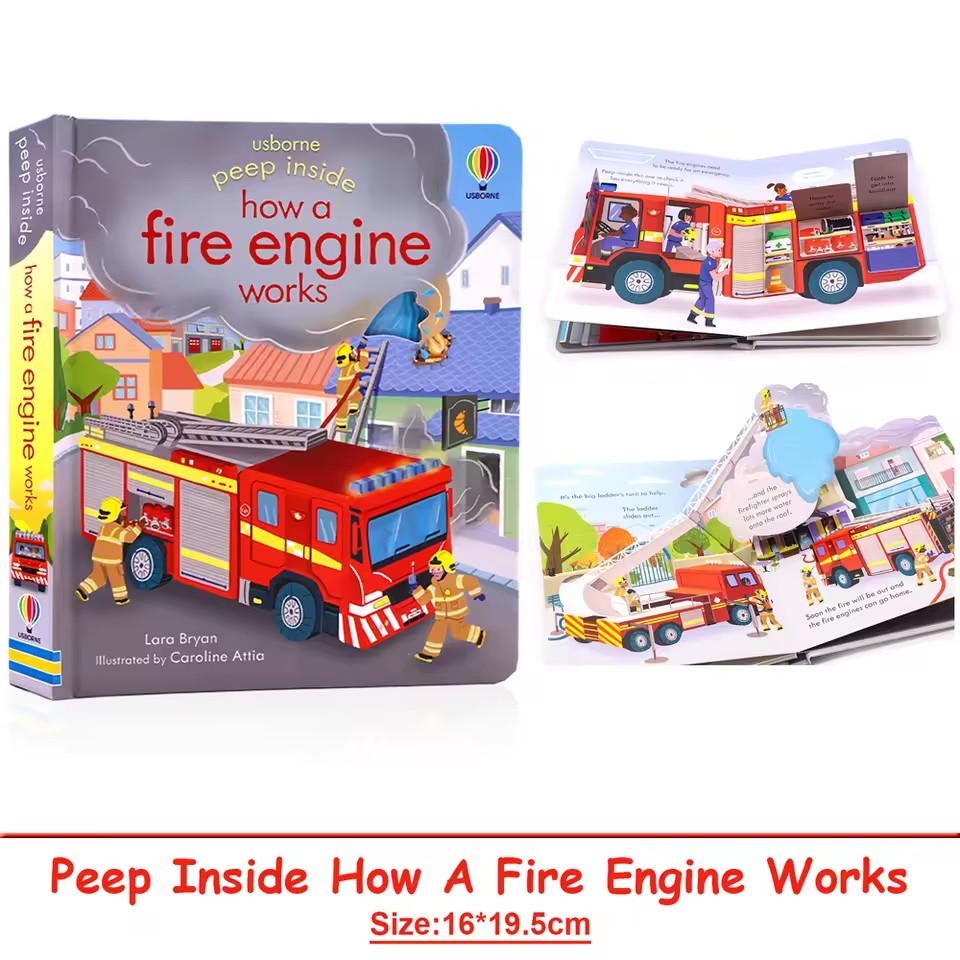 Usborne Peep Inside How A Fire - Kid Educational review and price