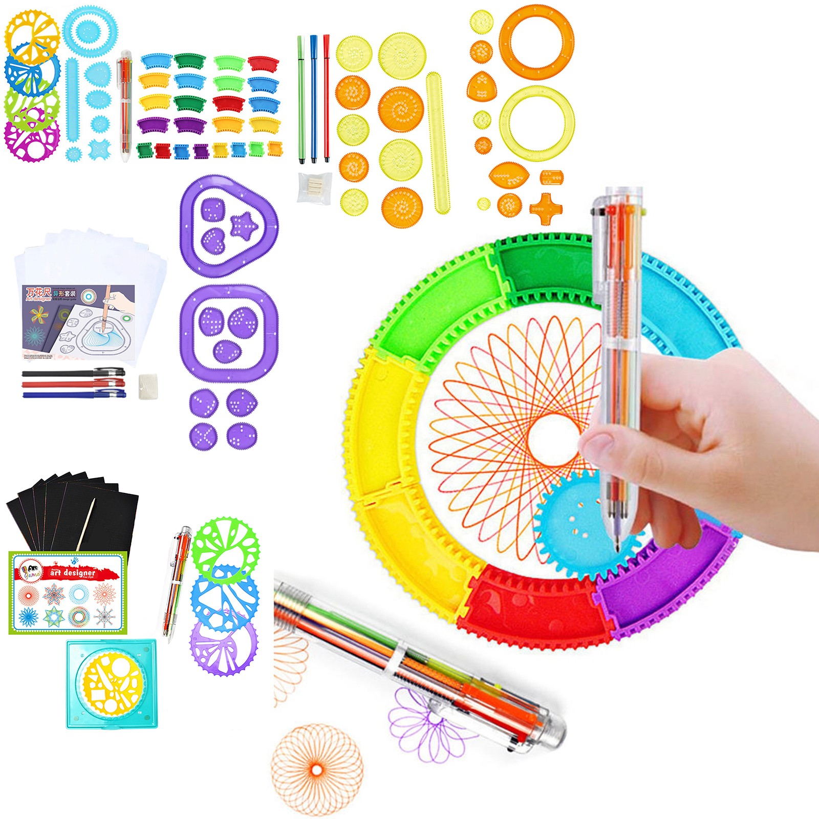 Geometry Spirograph Drawing St - Kids Education Template review and price