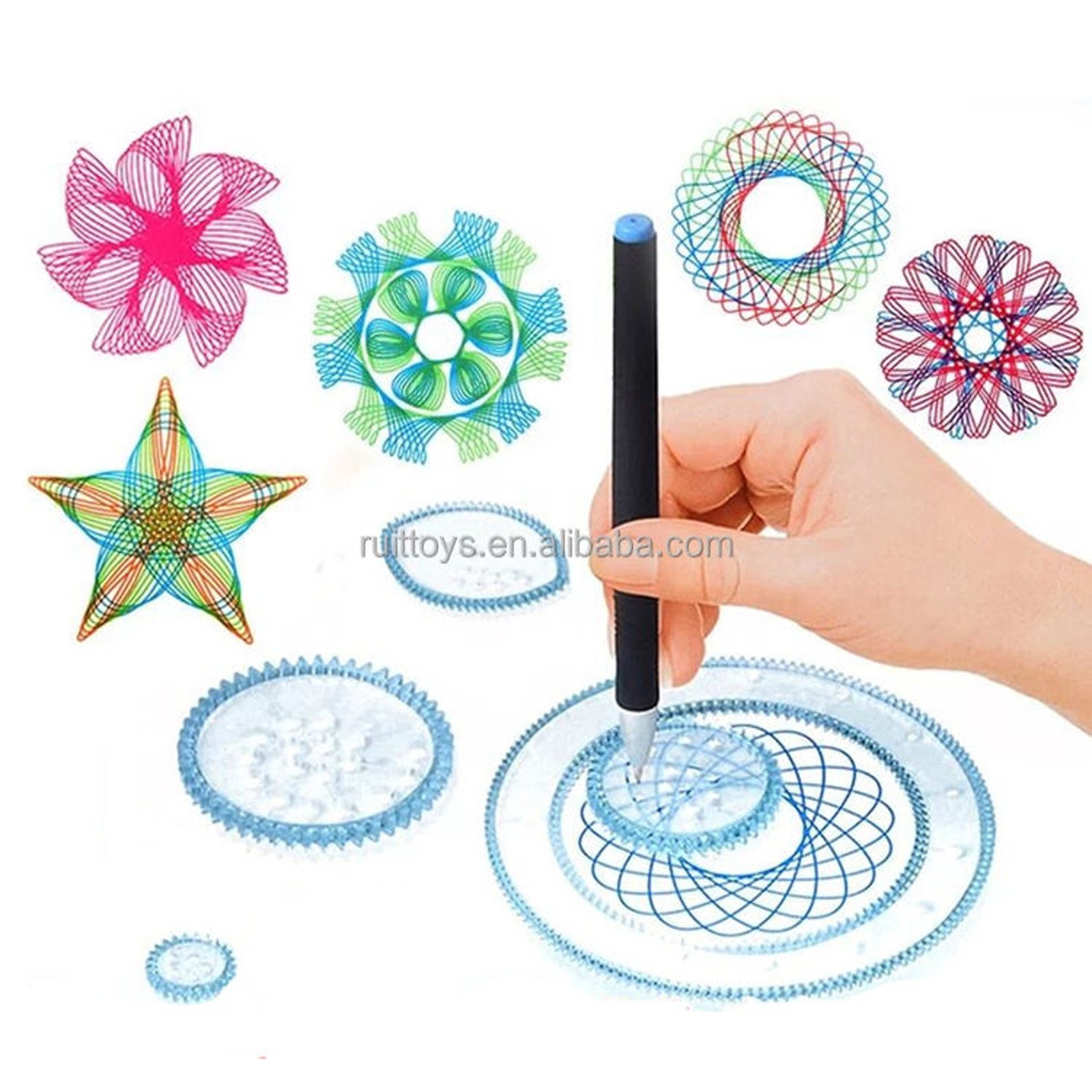 Geometry Spirograph Drawing St - Kids Education Template review and price