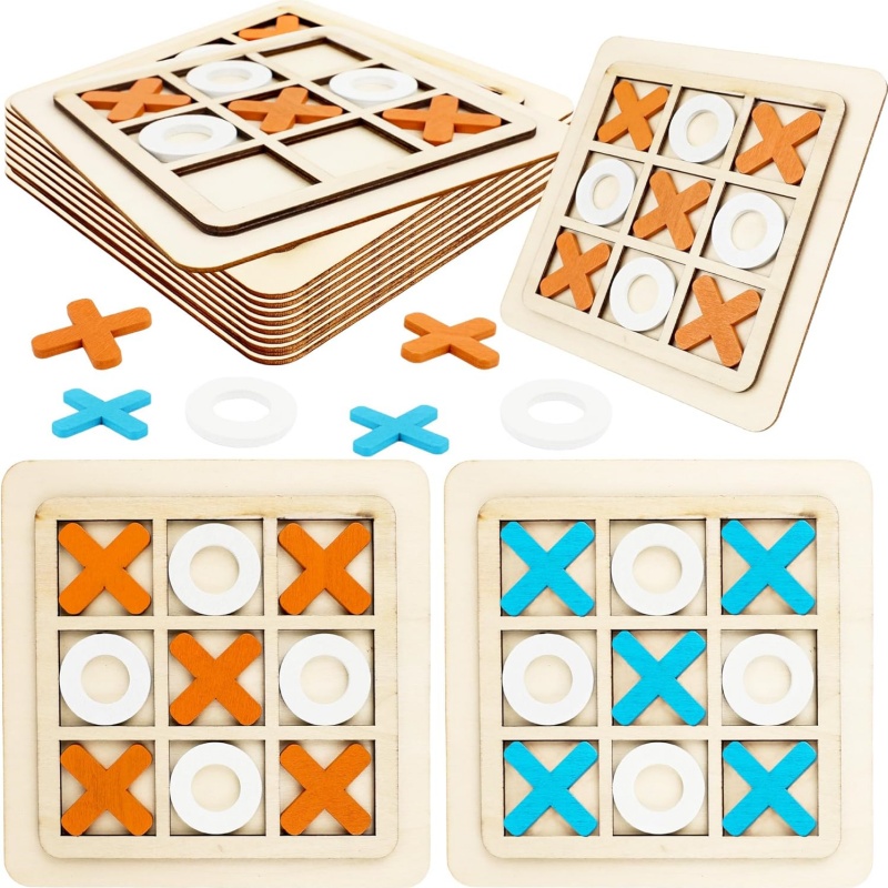 Wooden Tic Tac Toe Games Puzzl - Kids Education Template review and price