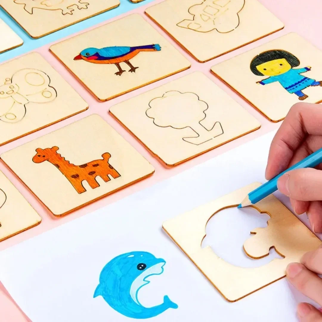 20PCS Montessori Wooden Drawin - Kids Education Template review and price
