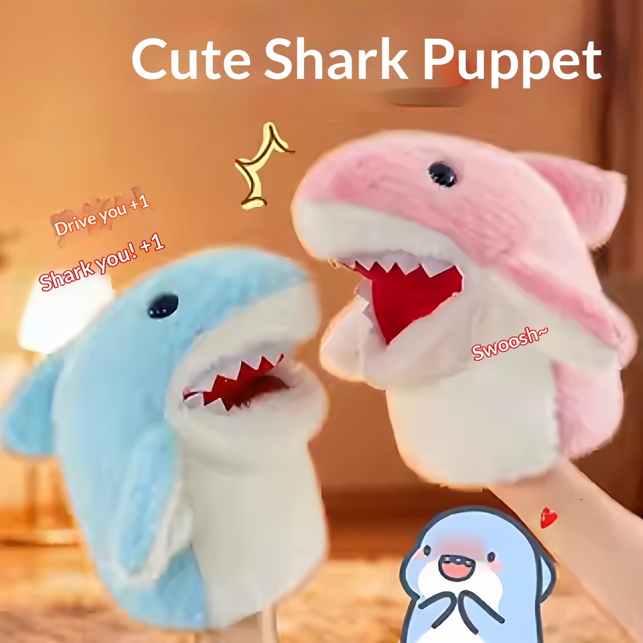 Shark Hand Puppet Plush Shark  - Online Educational Games For Kids review and price