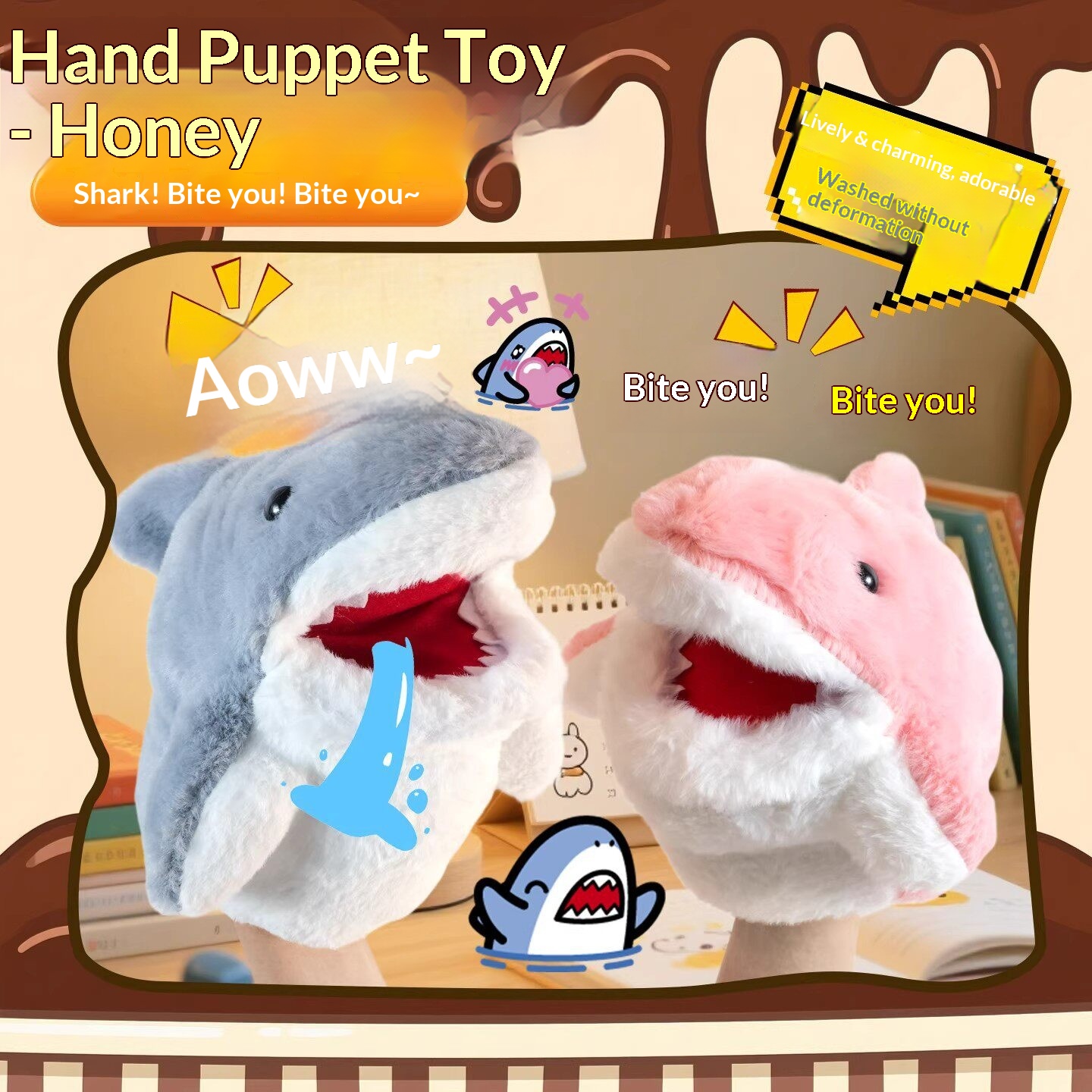 Shark Hand Puppet Plush Shark  - Online Educational Games For Kids review and price