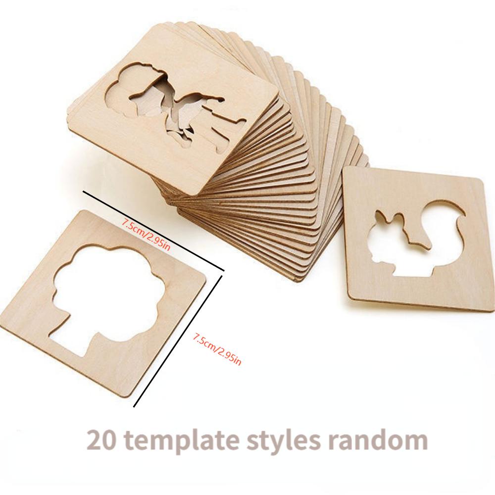 20pcs Kids Drawing Toys Wooden - Kids Education Template review and price